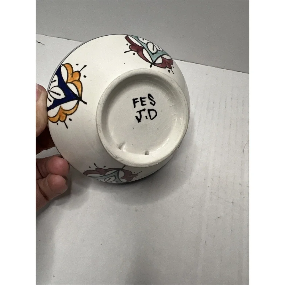 Mexican Signed Small Talavera‎ 4 inch Ceramic Condiment Bowl/Dish